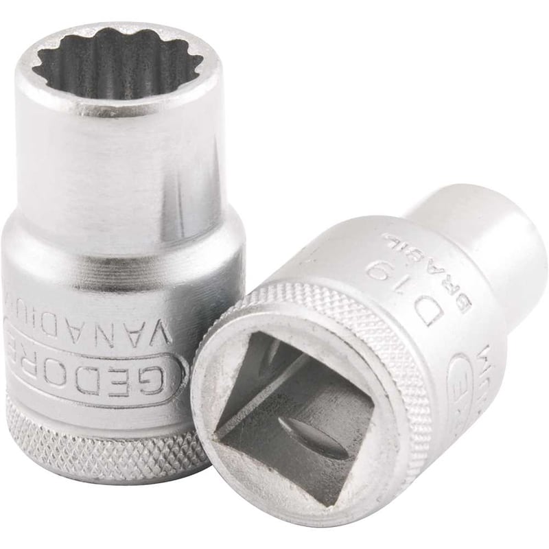 Soquete estriado, com encaixe de 1/2", 5/8"