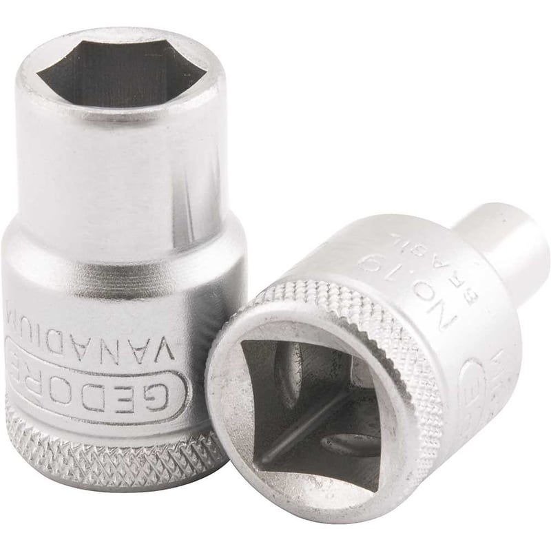Soquete sextavado com encaixe de 1/2" x 7/8" em aço cromo vanádio