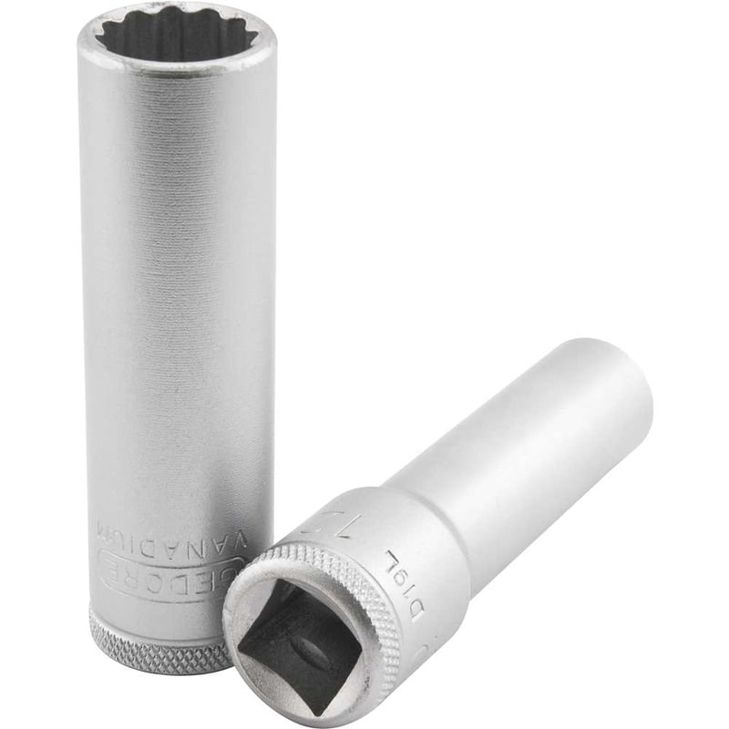 Soquete estriado longo 13 mm, com encaixe de 1/2", 015701