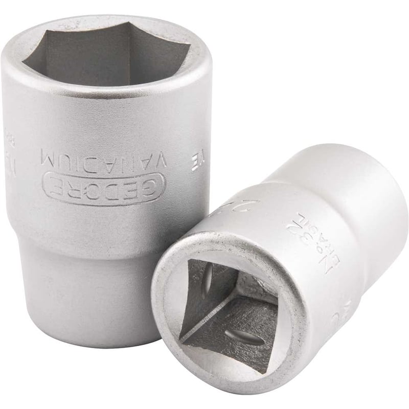 Soquete sextavado com encaixe de 3/4" x 1.3/8" em aço cromo vanádio