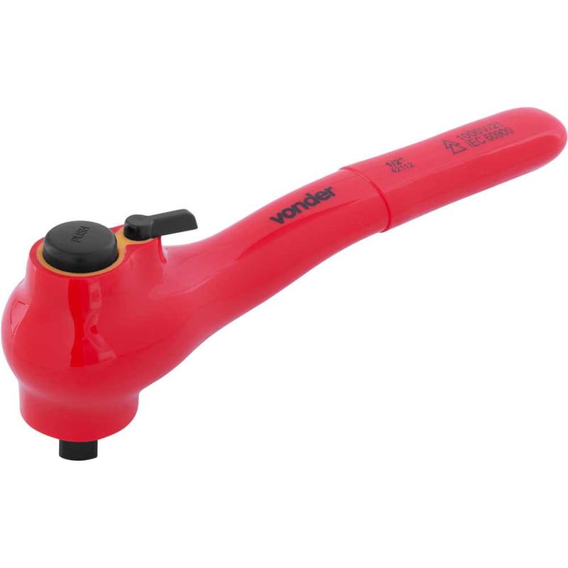 Catraca reversível para soquete, encaixe 1/2", isolada IEC60900