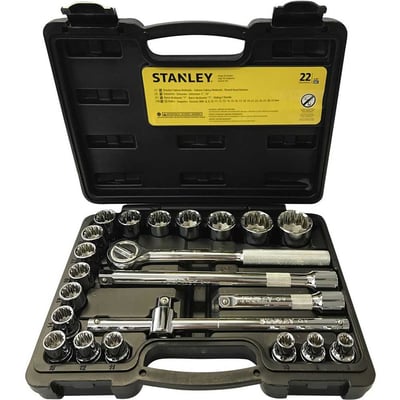 Jogo de soquetes estriados, encaixe de 1/2", 8,0 mm a 32,0 mm, com 22 peças, STMT81242-840
