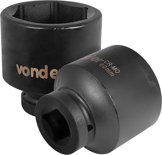 Soquete sextavado de impacto, encaixe de 1" x 60,0 mm