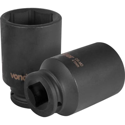Soquete sextavado longo de impacto, 41 mm, encaixe de 3/4"