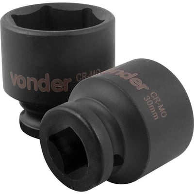 Soquete sextavado de impacto, encaixe de 1/2" x 30,0 mm