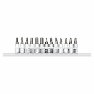 Jogo de soquetes, encaixe de 1/4", com 13 peças, 3 mm a 10 mm, R48008013