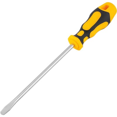 Chave de fenda 1/4" x 6", aço cromo vanádio, cabo emborrachado, com ponta magnetizada