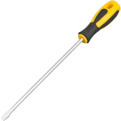 Chave de fenda 1/4" x 8", aço cromo vanádio, cabo emborrachado, com ponta magnetizada