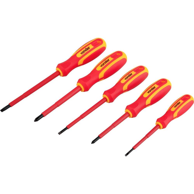 Jogo de chaves de fenda/phillips com 5 peças, IEC60900