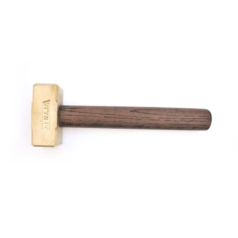 Marreta de bronze de 1 kg, com cabo de madeira, antifaiscante