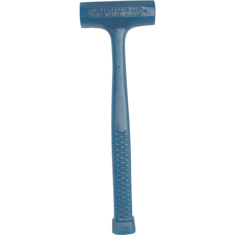 Martelo antirretrocesso em poliuretano, 200 gramas, azul, modelo 25