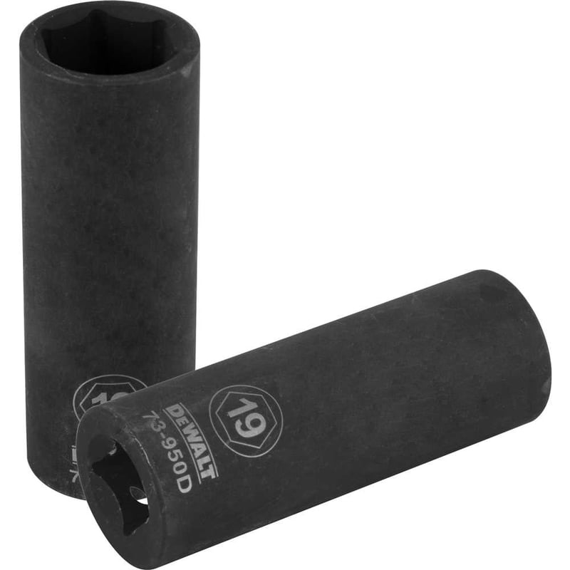 Soquete sextavado de impacto, longo, encaixe 1/2", 19 mm, DWMT73950OSP