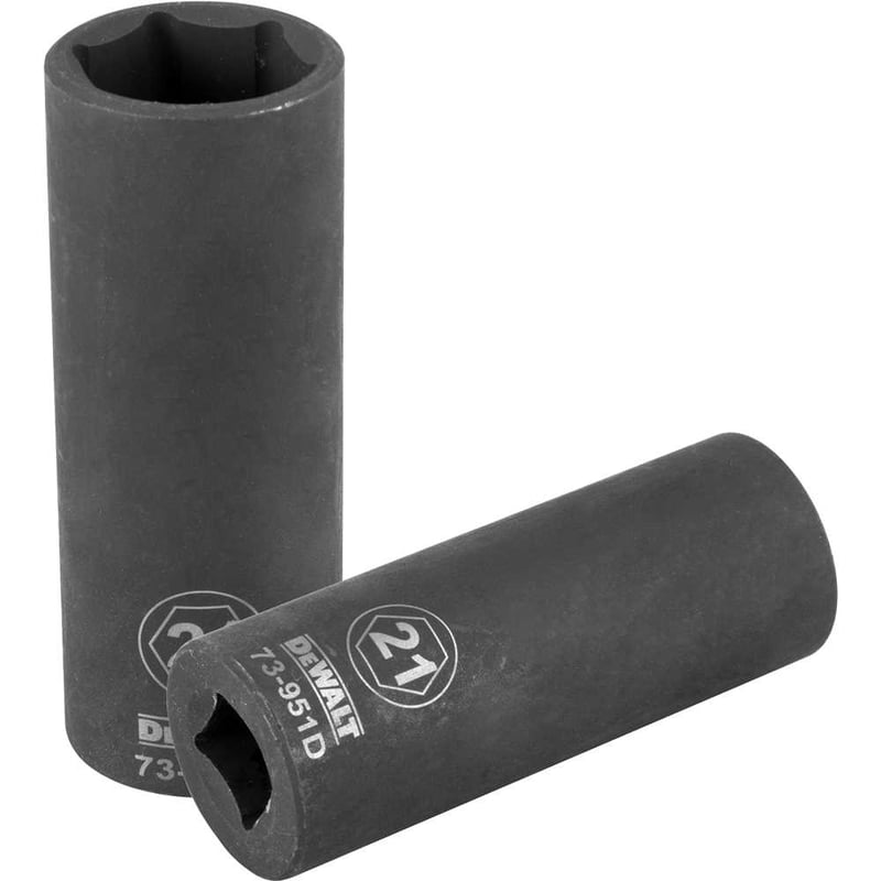 Soquete sextavado de impacto, longo, encaixe 1/2", 21 mm, DWMT73951OSP