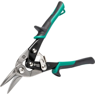 Tesoura 10", para chapas, modelo aviação, corte direito