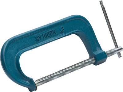Grampo sargento 8", tipo C, ferro fundido com fuso e alavanca em aço 1020