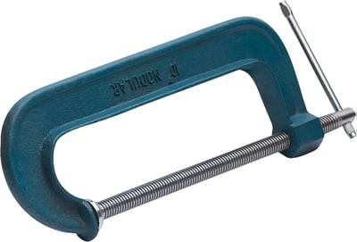 Grampo sargento 10", tipo C, ferro fundido com fuso e alavanca em aço 1020