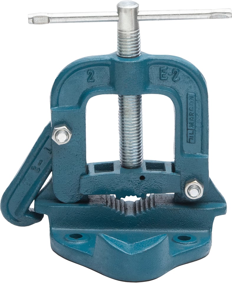 Torno de bancada para encanador, Nº 2, fixo, ferro nodular e fuso em aço zincado, TE-2