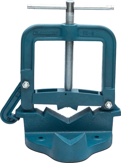 Torno de bancada para encanador, Nº 6, fixo, ferro nodular e fuso em aço zincado, TE-6