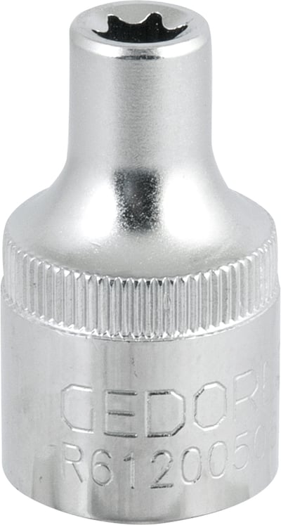 Soquete hexalobular fêmea, com encaixe 1/2", TX E8