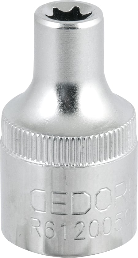 Soquete hexalobular fêmea, com encaixe 1/2", TX E8