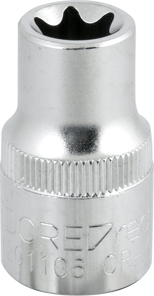 Soquete hexalobular fêmea, com encaixe 1/2", TX E16