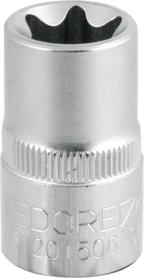 Soquete hexalobular fêmea, com encaixe 1/2", TX E18
