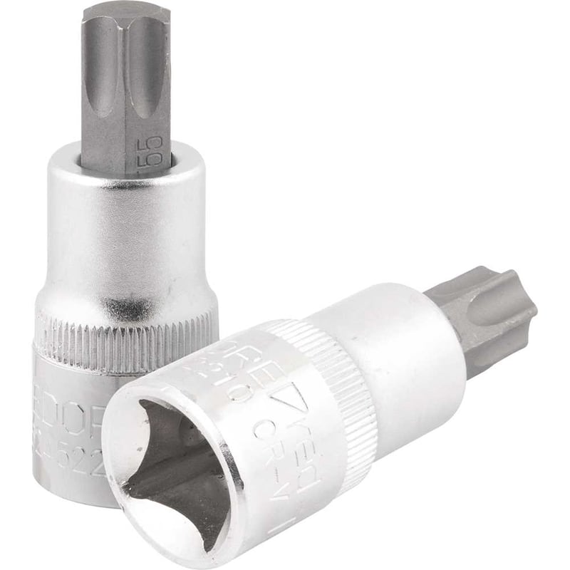 Soquete hexalobular macho, com encaixe de 1/2", T-55