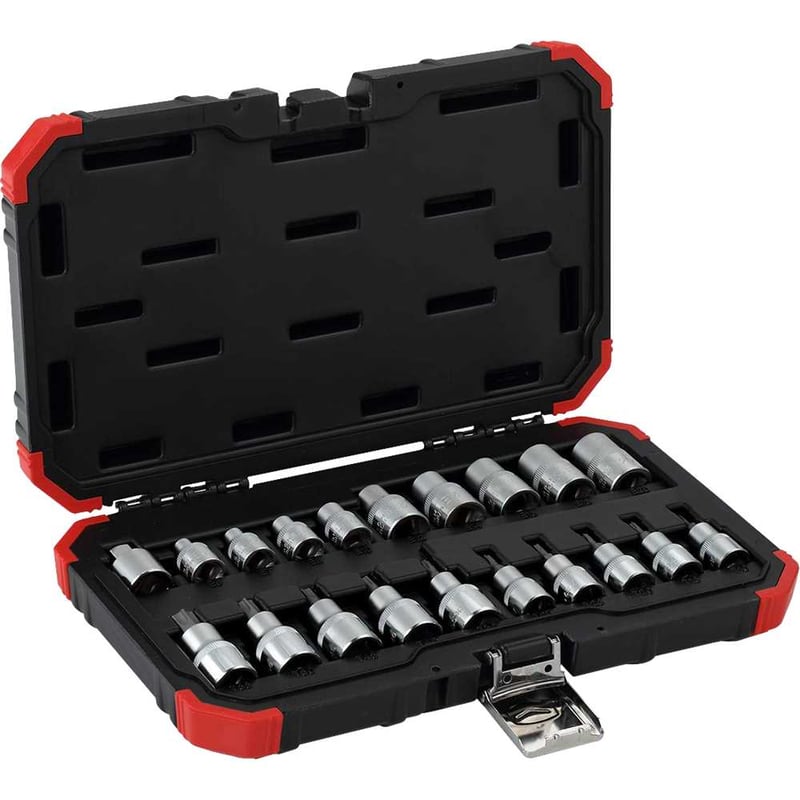 Jogo de soquetes hexalobular, encaixe de 3/8" e 1/2", 20 peças, R68003020