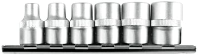 Jogo de soquetes hexalobular, encaixe de 3/8", 6 peças, R51208006