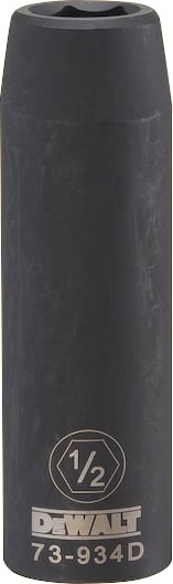 Soquete sextavado de impacto, longo, encaixe 1/2", 1/2", DWMT73934OSP
