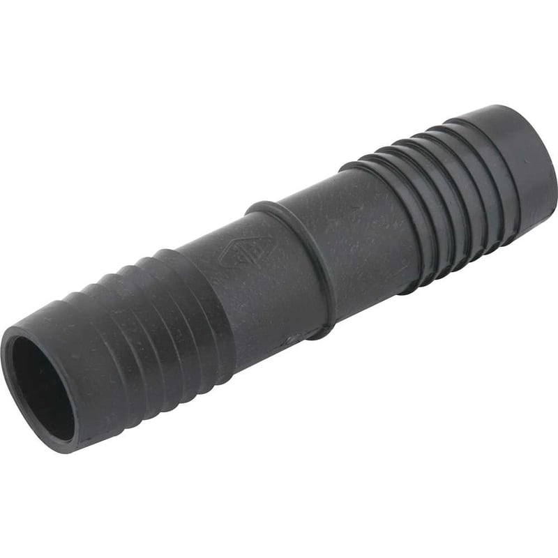 Emenda, união interna para mangueira 1.1/2", polipropileno preto, UN57N, REBOUÇAS