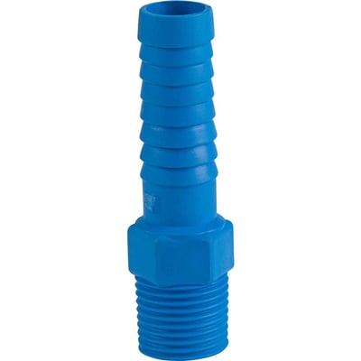 Adaptador com rosca externa para mangueira ,1.1/4", polipropileno azul, A56ZN, REBOUÇAS