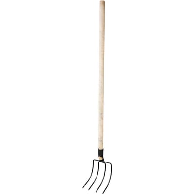 Forcado curvo, com cabo, 4 dentes