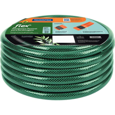 Mangueira de PVC para jardim, 1/2" x 20 m, com engate rosqueado e esguicho, 79172200