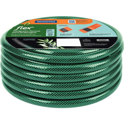 Mangueira de PVC para jardim, 1/2" x 30 m, com engate rosqueado e esguicho, 79172300