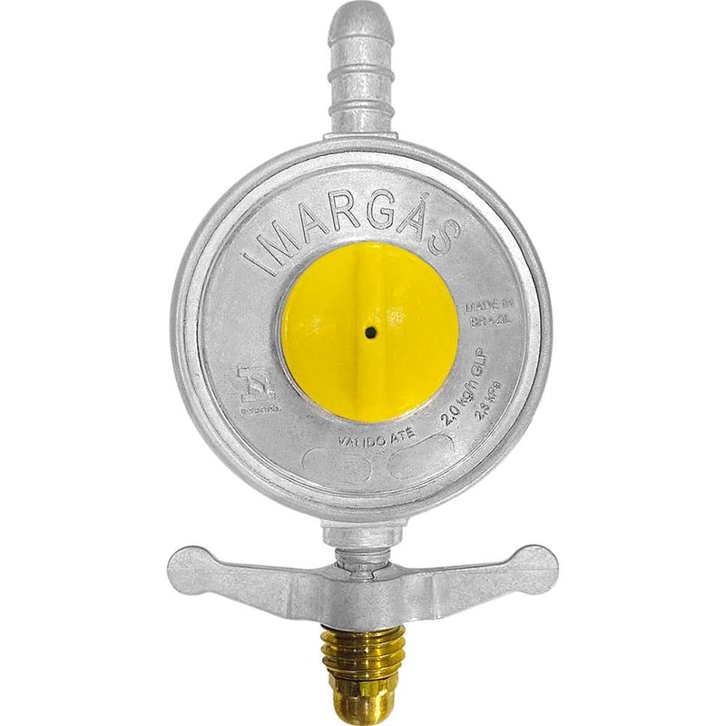 Regulador de gás blindado com vazão de 2 kg/h, sem manômetro, sem mangueira, 2001/01 52257