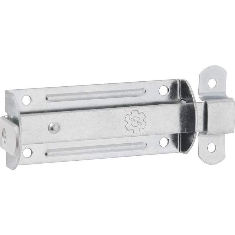 Fecho chato com porta-cadeado zincado 4" - 101,6 mm