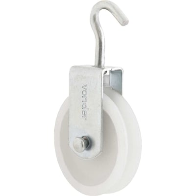 Roldana plástica, 4 cm, com gancho