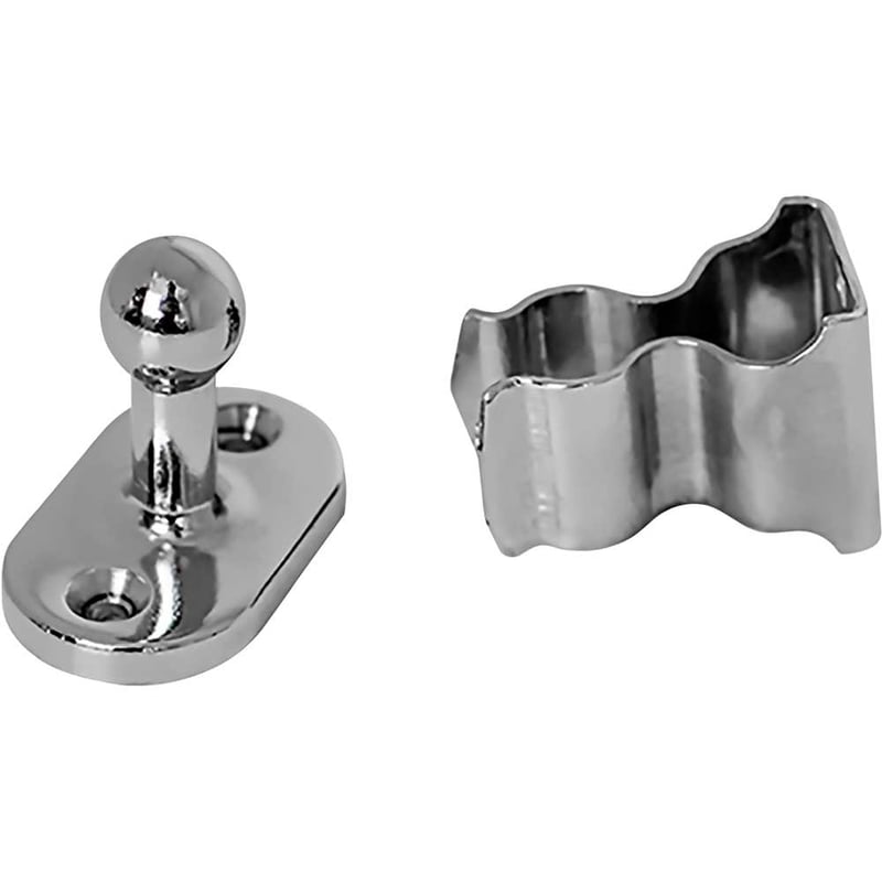 Fixador de porta de pressão para piso, niquelado, 95844