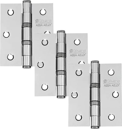 Dobradiça 3" com anel rolamento, cromada, 95120