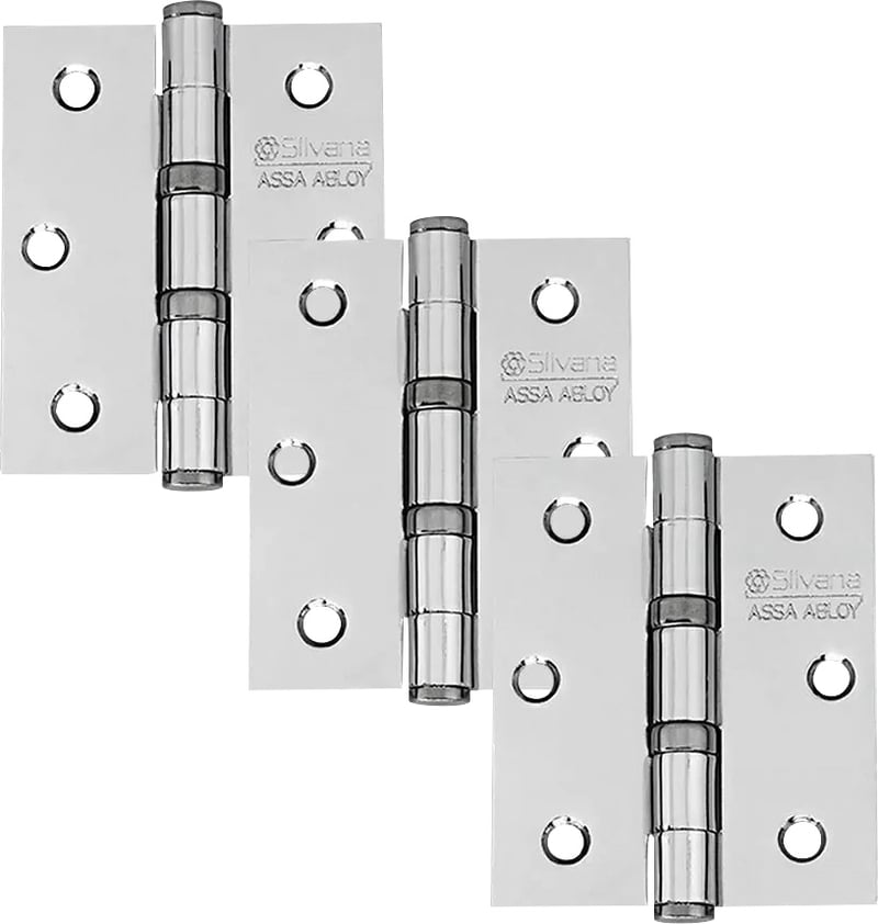 Dobradiça 3.1/2" com anel rolamento, cromada, 93843