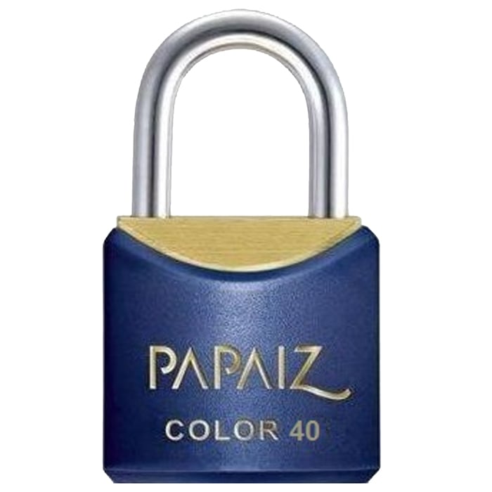Cadeado de latão 40 mm, revestimento azul, CR-40