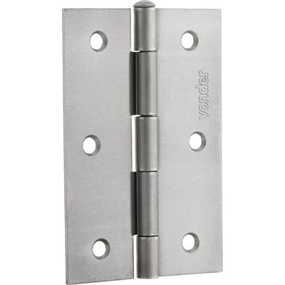 Dobradiça para porta 3.1/2", em ferro polido