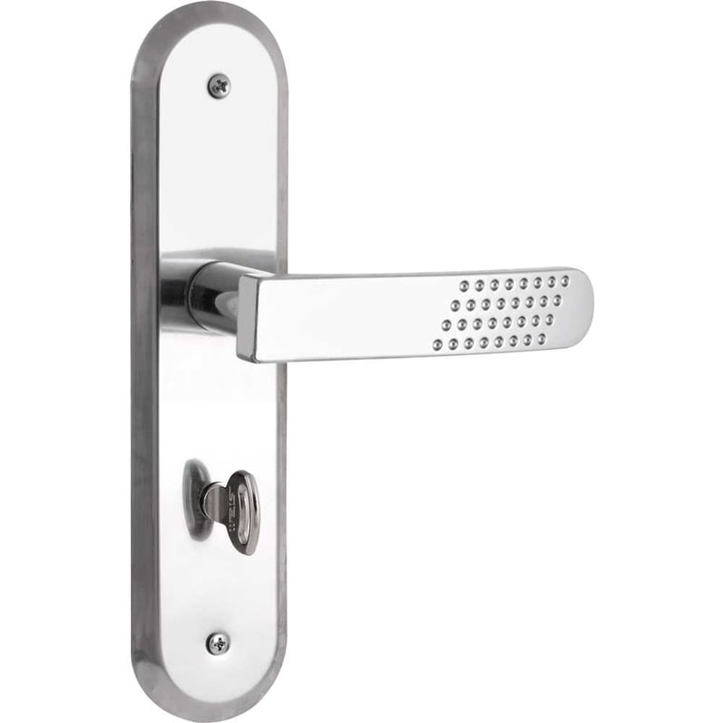 Fechadura banheiro, espelho em aço inox, modelo 1820/21