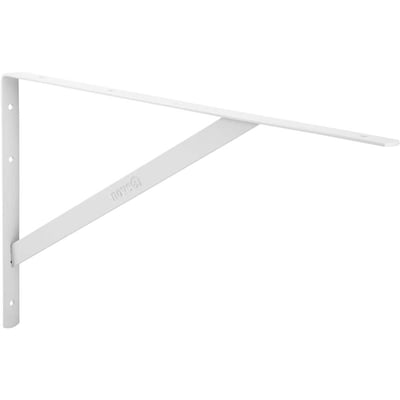 Cantoneira tipo mão francesa, cor branca, 40 cm