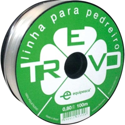 Linha para pedreiro, lisa, 0,8 mm x 100 m, cristal, 051013
