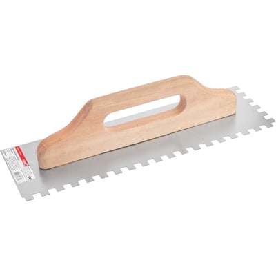 Desempenadeira de aço, dentada, 390 mm x 120 mm