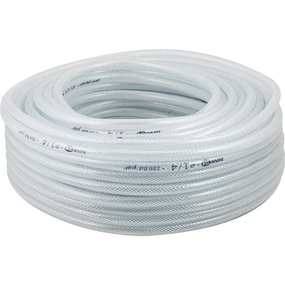 Mangueira PVC cristal trançada, PTN, 250 libras, 1/4"