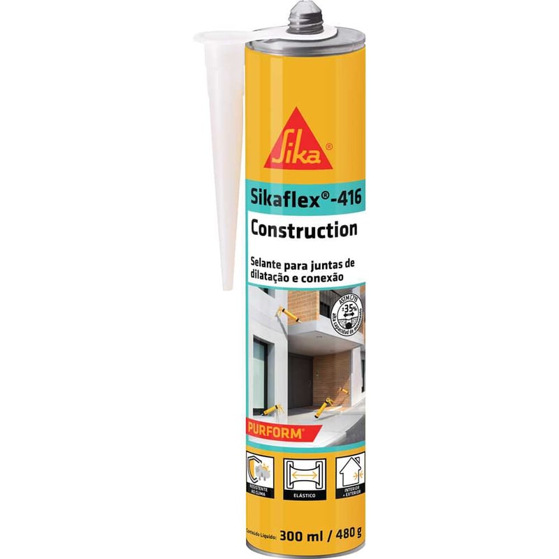 Selante poliuretano, 300 ml, cinza, 416 CONSTRUCTION SIKAFLEX