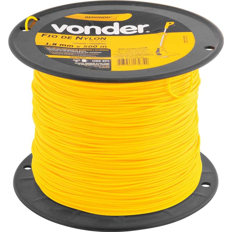 Fio de nylon, 1,8 mm x 500 m, redondo